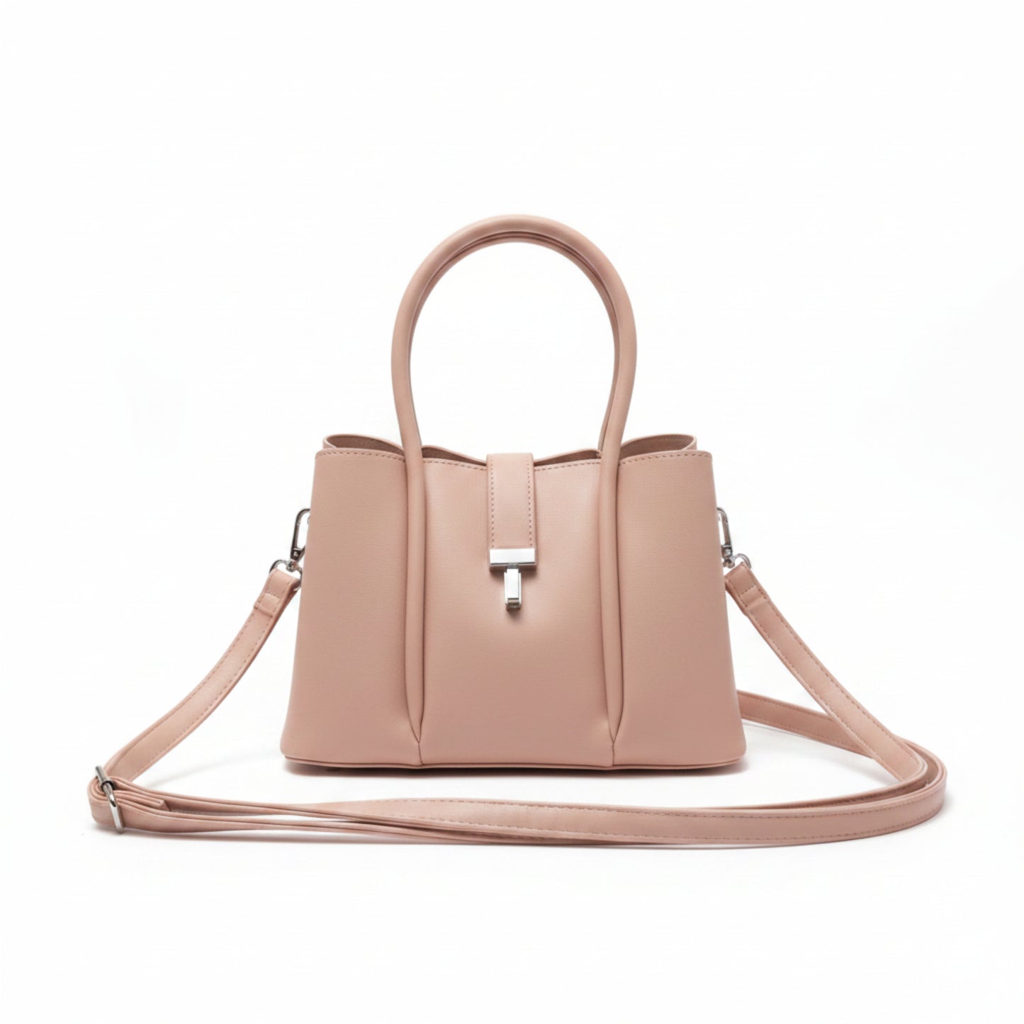 MINI BAG ELEGANTE CON CHIUSURA A ROTAZIONE E ZIP - TRACOLLA REMOVIBILE, 3 COLOR