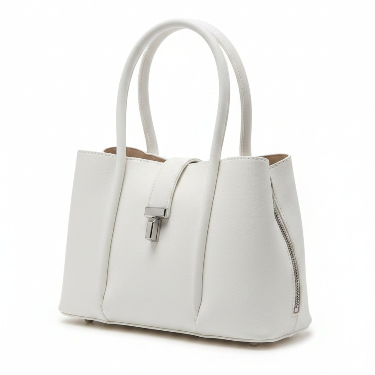 MINI BAG ELEGANTE CON CHIUSURA A ROTAZIONE E ZIP - TRACOLLA REMOVIBILE, 3 COLOR