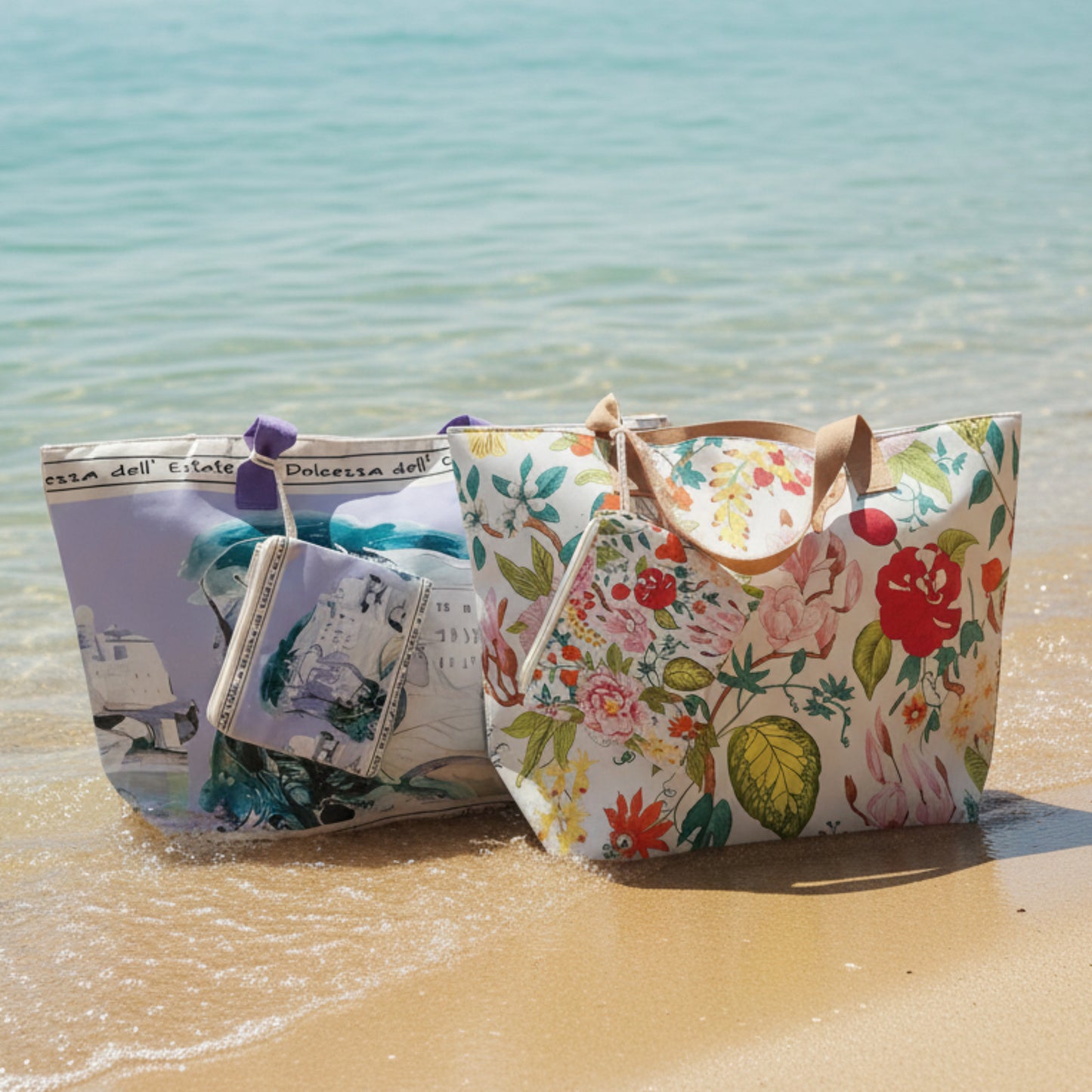 BORSA MARE GRANDE CON POCHETTE ABBINATA - CAPIENTE E CHIC