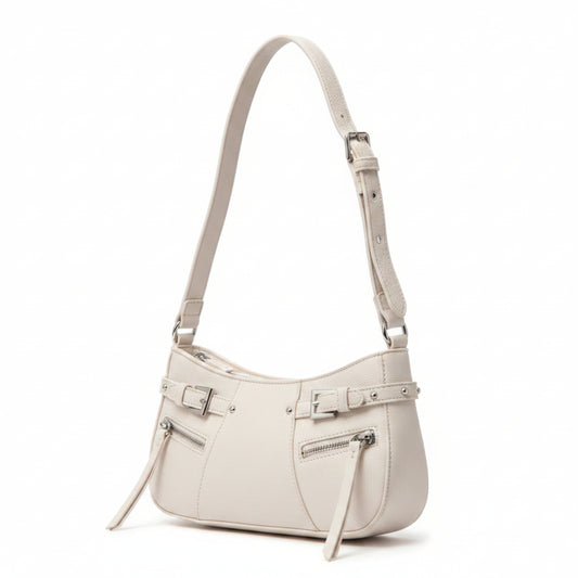 MINI BAG PANNA CON BORCHIE - TRACOLLA REMOVIBILE E ZIP CHIC & VERSATILE