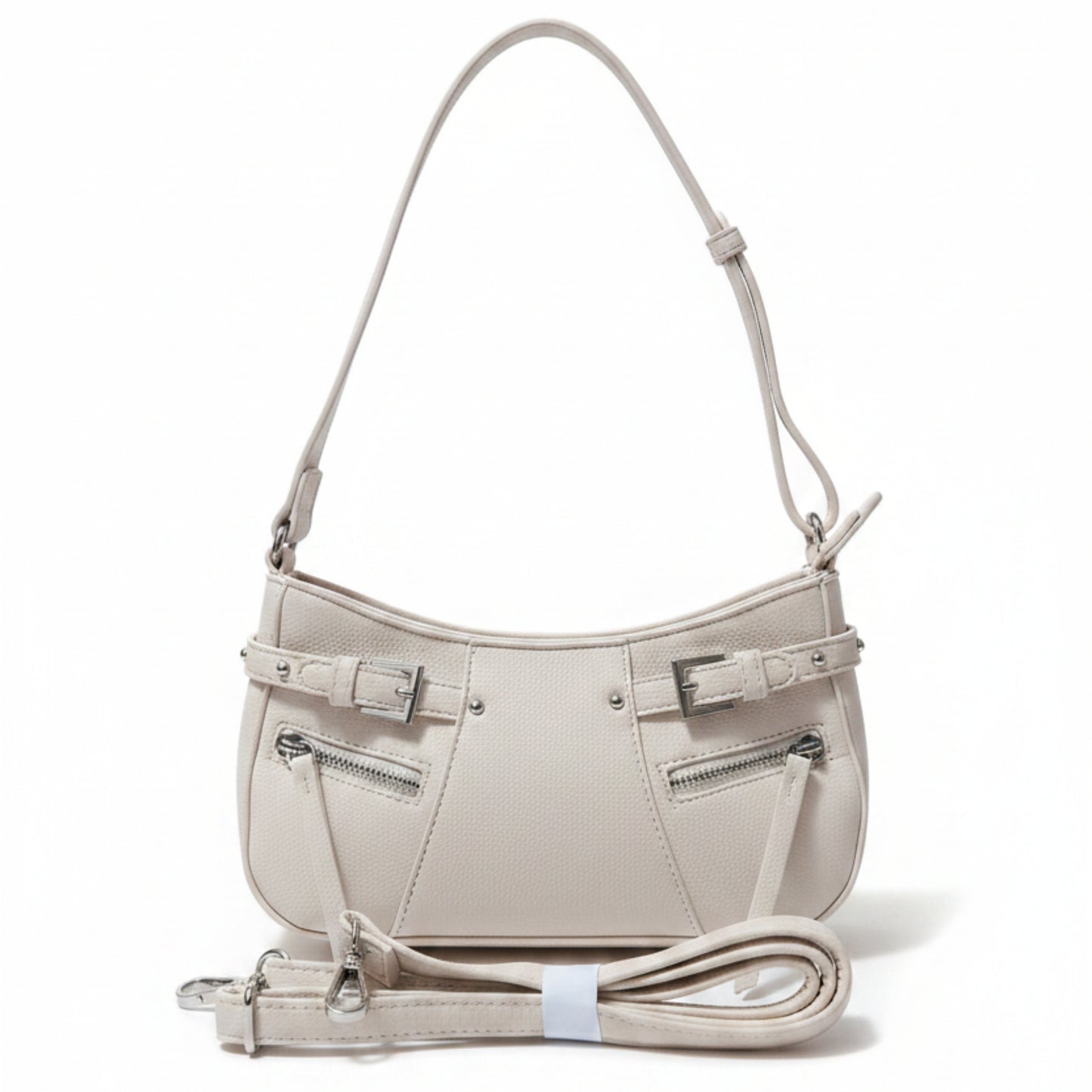 MINI BAG PANNA CON BORCHIE - TRACOLLA REMOVIBILE E ZIP CHIC & VERSATILE