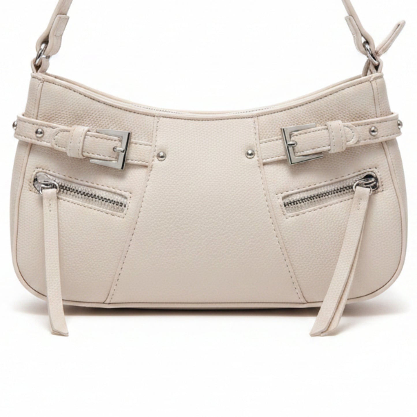 MINI BAG PANNA CON BORCHIE - TRACOLLA REMOVIBILE E ZIP CHIC & VERSATILE