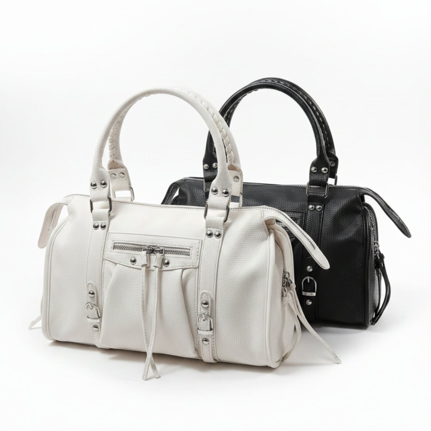BORSA CITY BAG FLO BIG NERA E BIANCA - CAPIENTE E VERSATILE