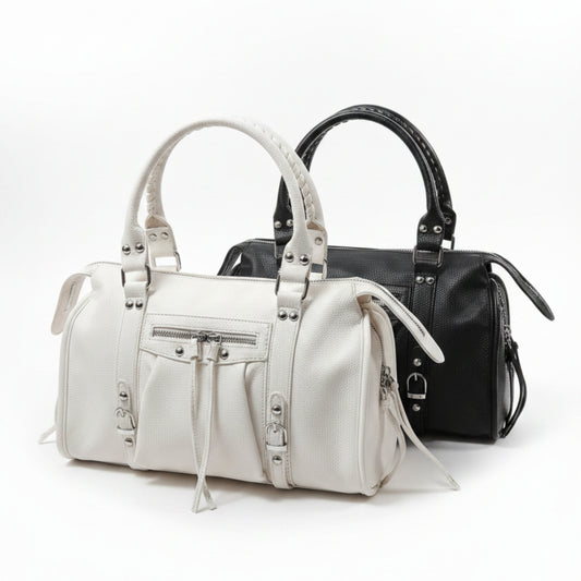 BORSA CITY BAG FLO BIG NERA E BIANCA - CAPIENTE E VERSATILE
