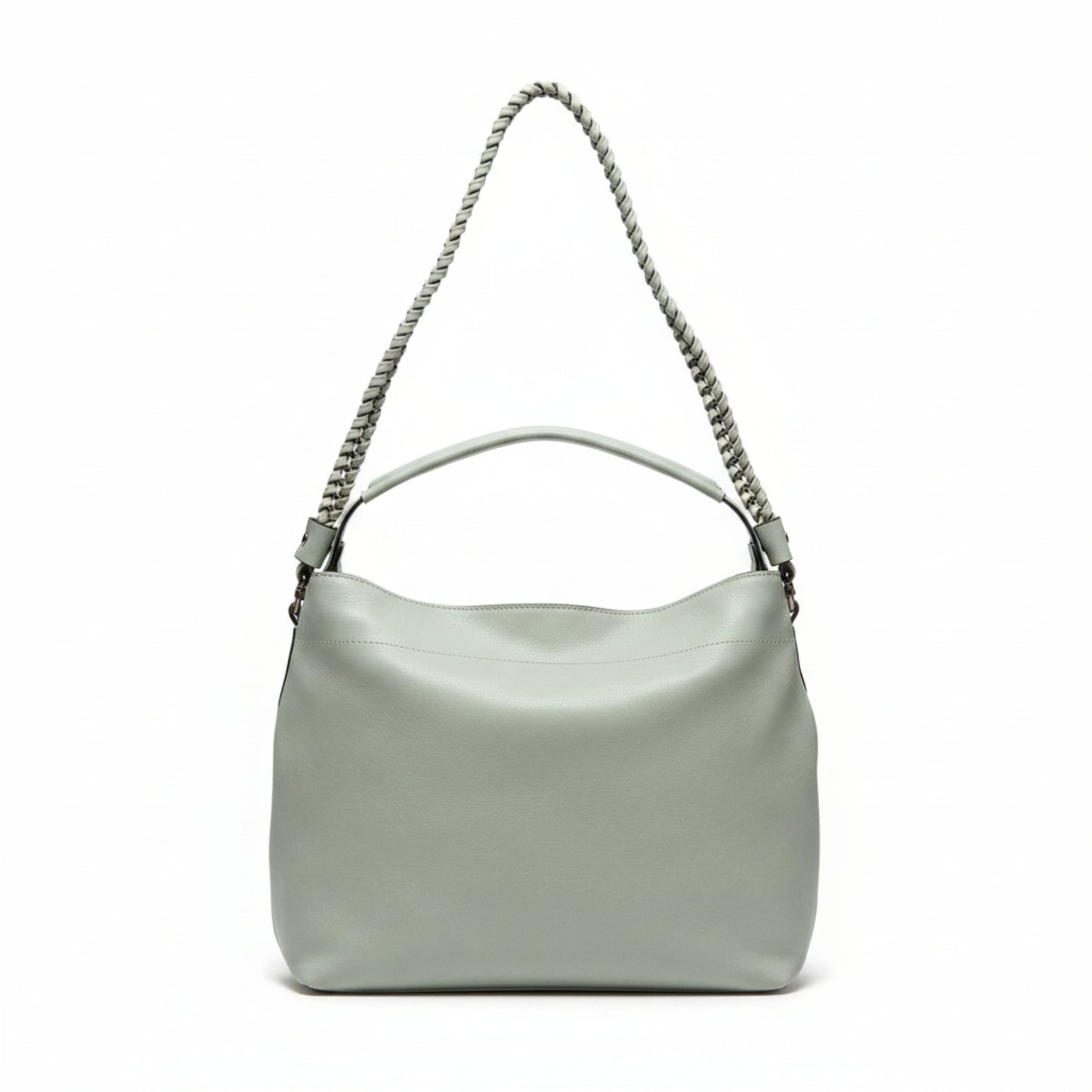 BORSA GRANDE CAPIENTE CON POCHETTE E TRACOLLA INTRECCIATA