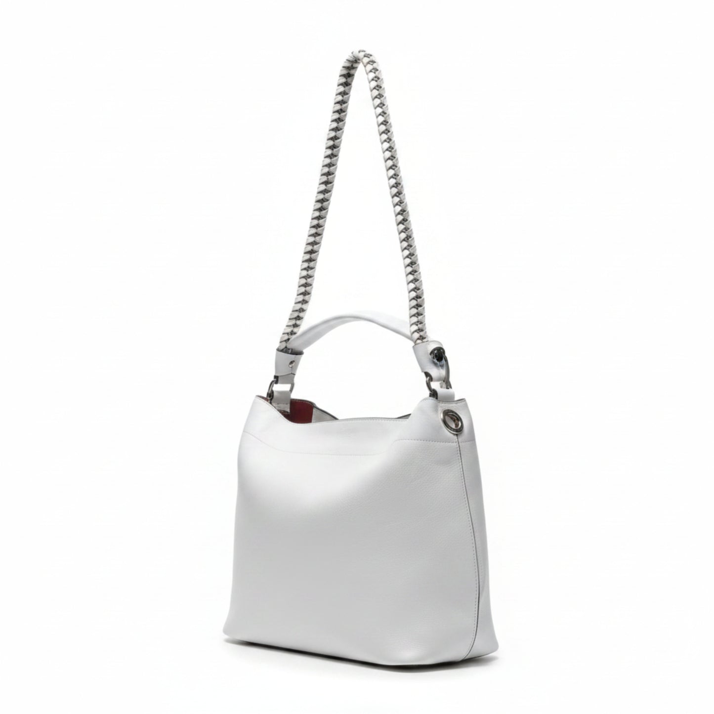 BORSA GRANDE CAPIENTE CON POCHETTE E TRACOLLA INTRECCIATA