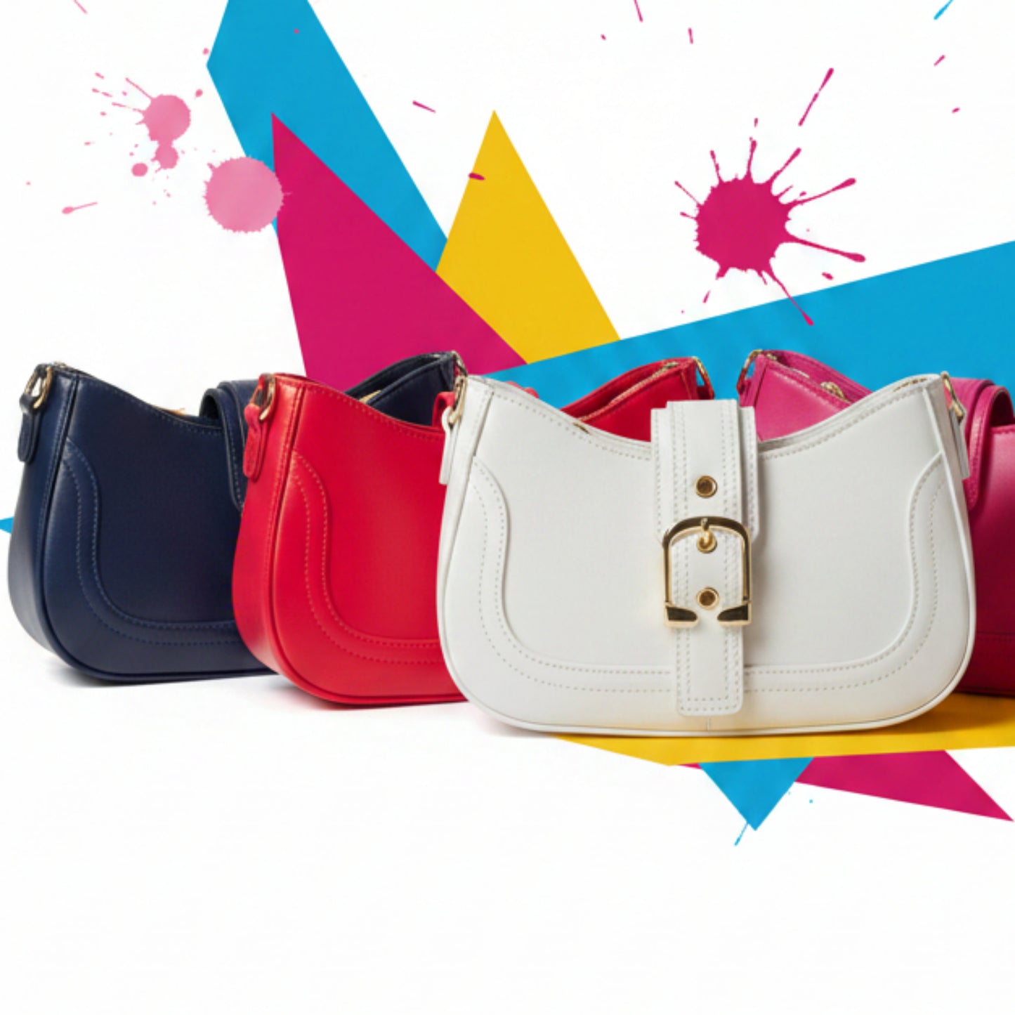 BORSA TRENDY GOLD SUPER GIOVANE CON DOPPIA TRACOLLA E ZIP