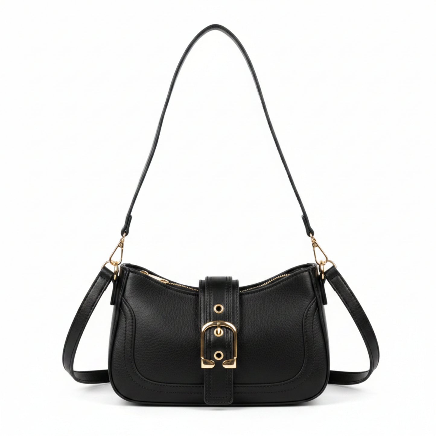 BORSA TRENDY GOLD SUPER GIOVANE CON DOPPIA TRACOLLA E ZIP