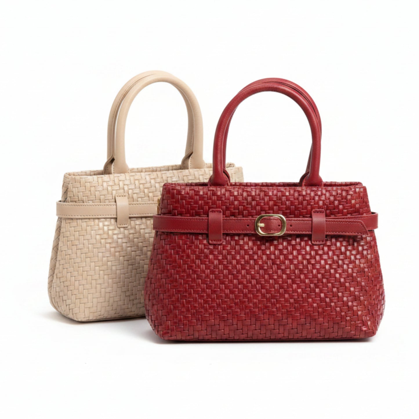 BORSA TRENDY INTRECCIATA A MANO E TRACOLLA