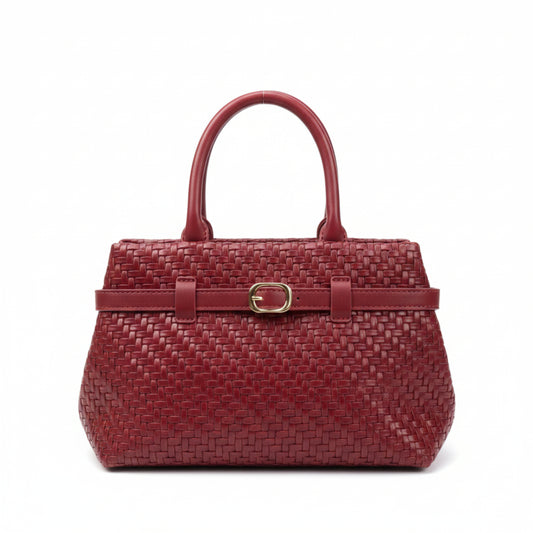 BORSA TRENDY INTRECCIATA A MANO E TRACOLLA