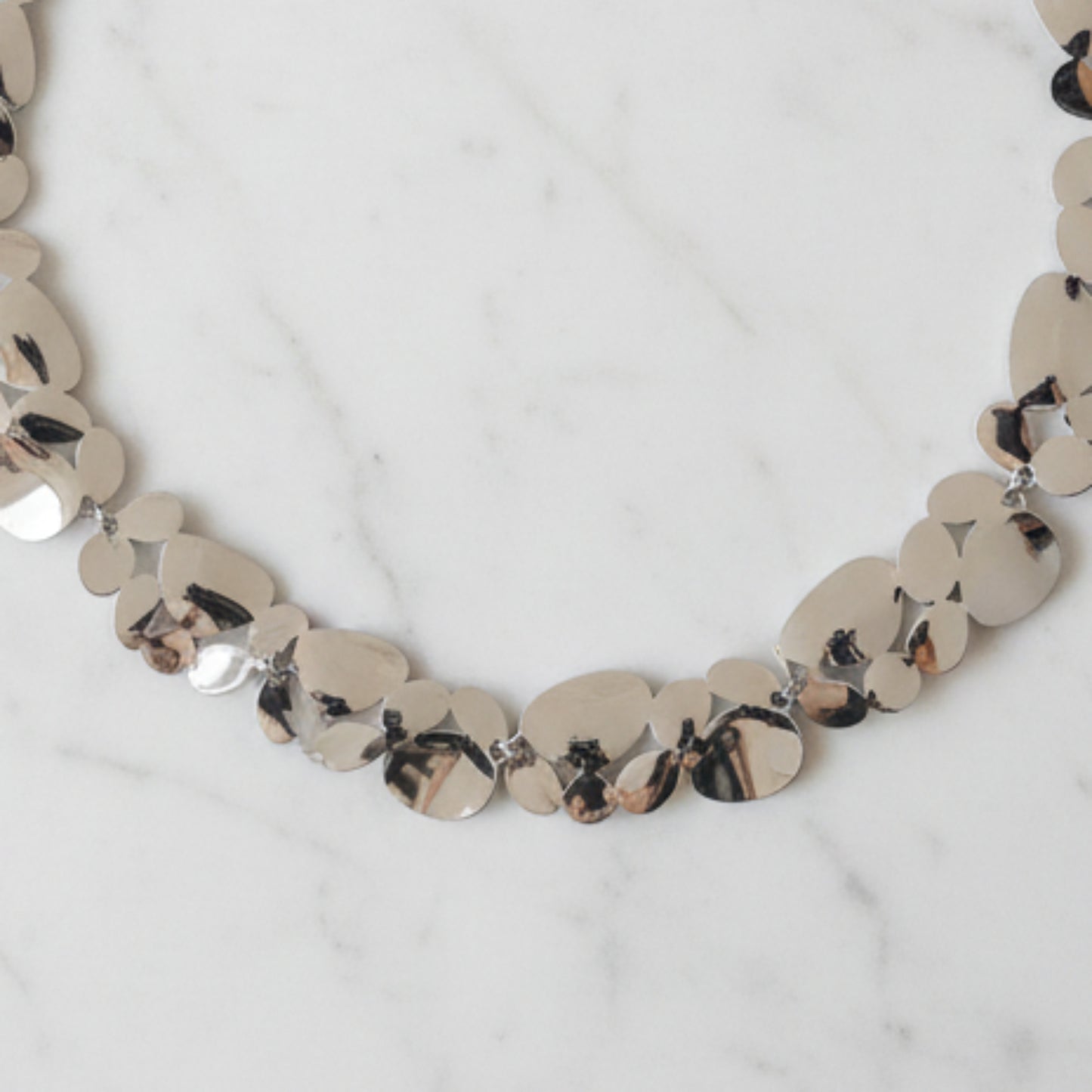 COLLANA SILVER MULTI PLACCA IN ACCIAIO INOSSIDABILE REGOLABILE
