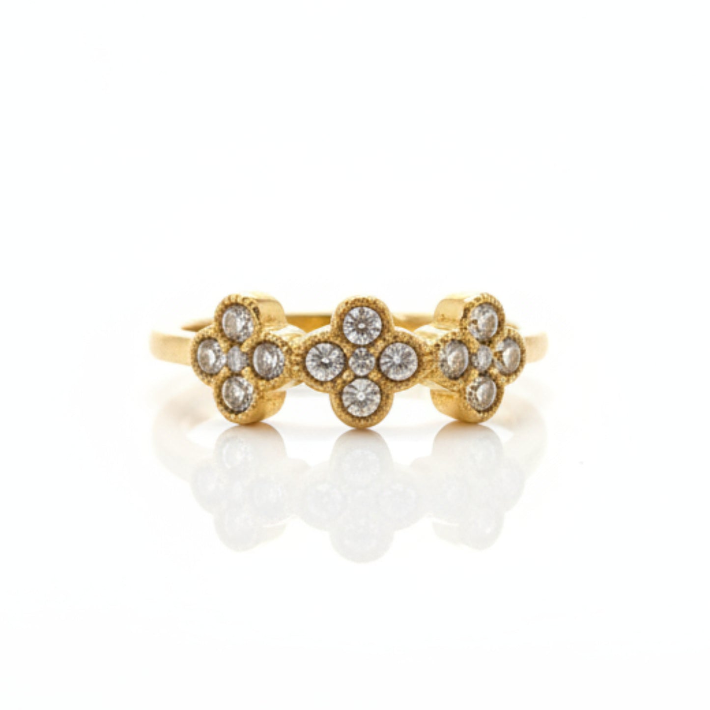 ANELLO REGOLABILE IN ACCIAIO GOLD & SILVER CON FIORI E PUTI LUCE COLORATI
