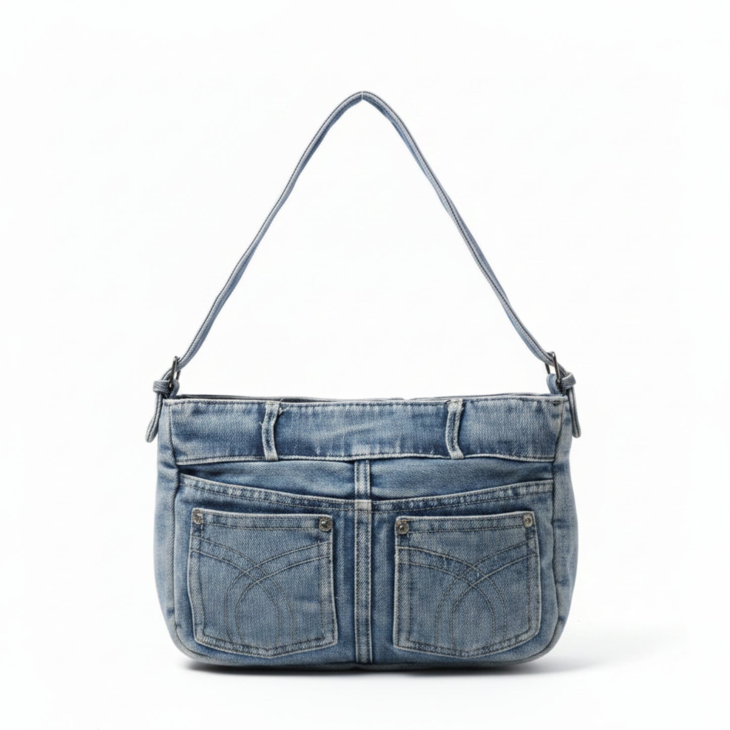 BORSA DEMIN TRENDY CON TASCHE STILE JEANS
