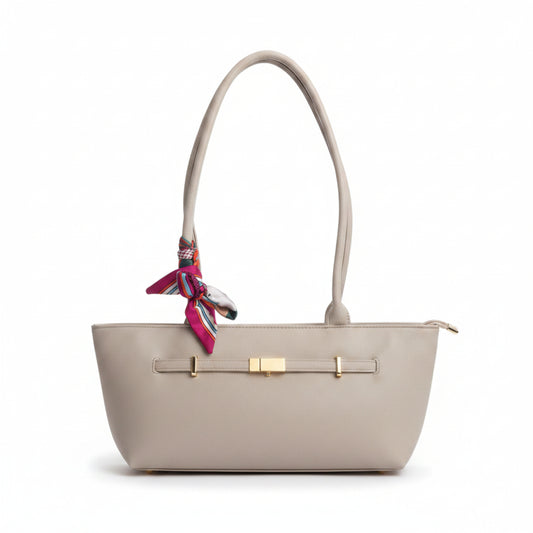 BORSA BAGUETTE CHIC CON FOULARD INTRECCIATO - ELEGANTE E TRENDY