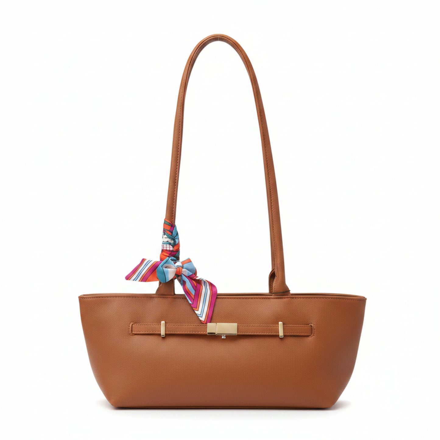 BORSA BAGUETTE CHIC CON FOULARD INTRECCIATO - ELEGANTE E TRENDY