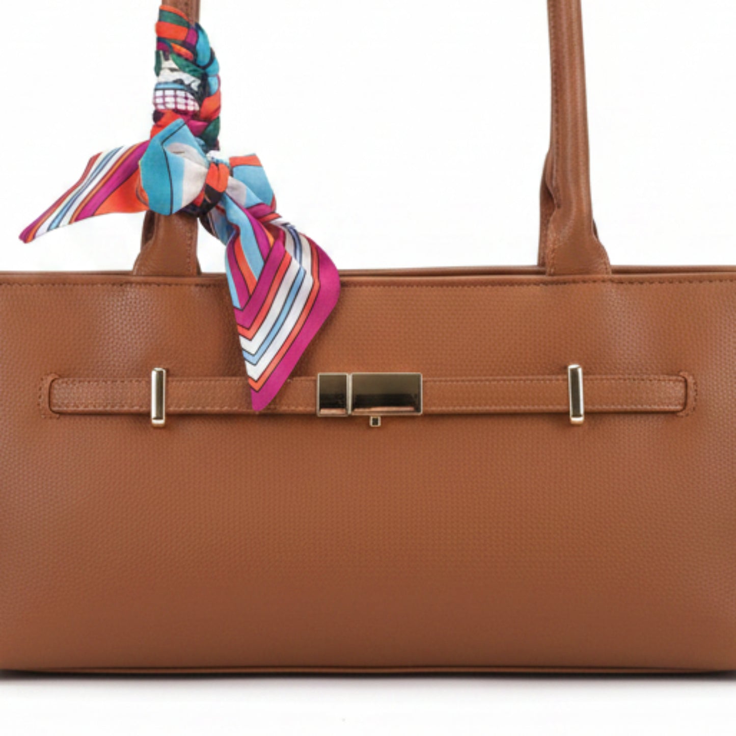 BORSA BAGUETTE CHIC CON FOULARD INTRECCIATO - ELEGANTE E TRENDY