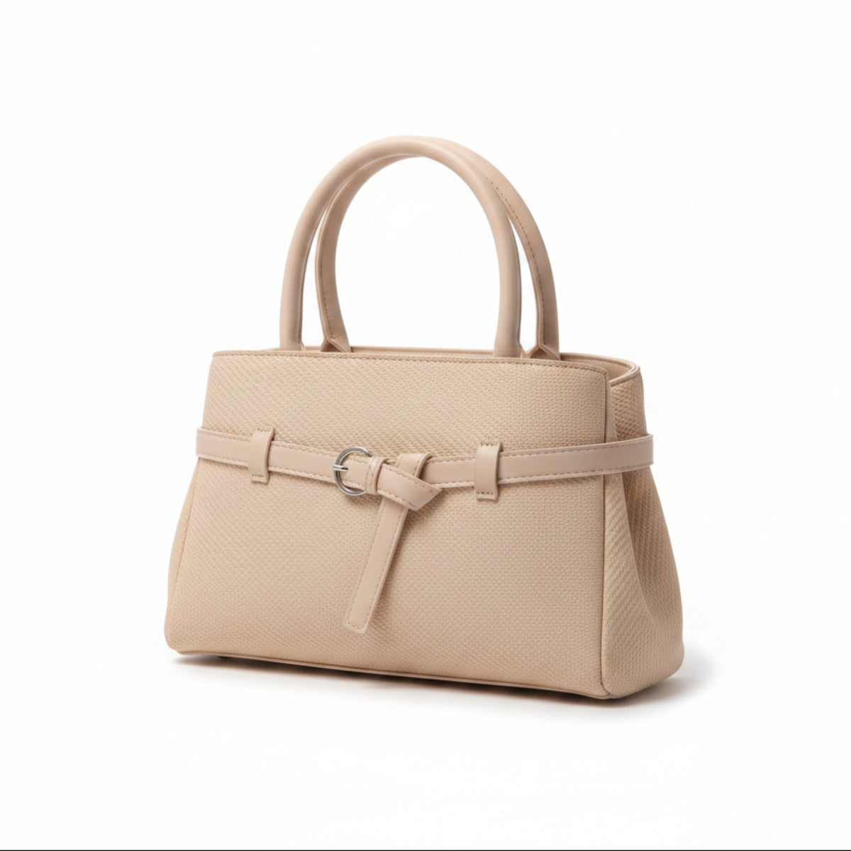 BORSA CAPIENTE DONNA A MANO E TRACOLLA IN TESSUTO - BEIGE O KHAKI - CHIUSURA ZIP