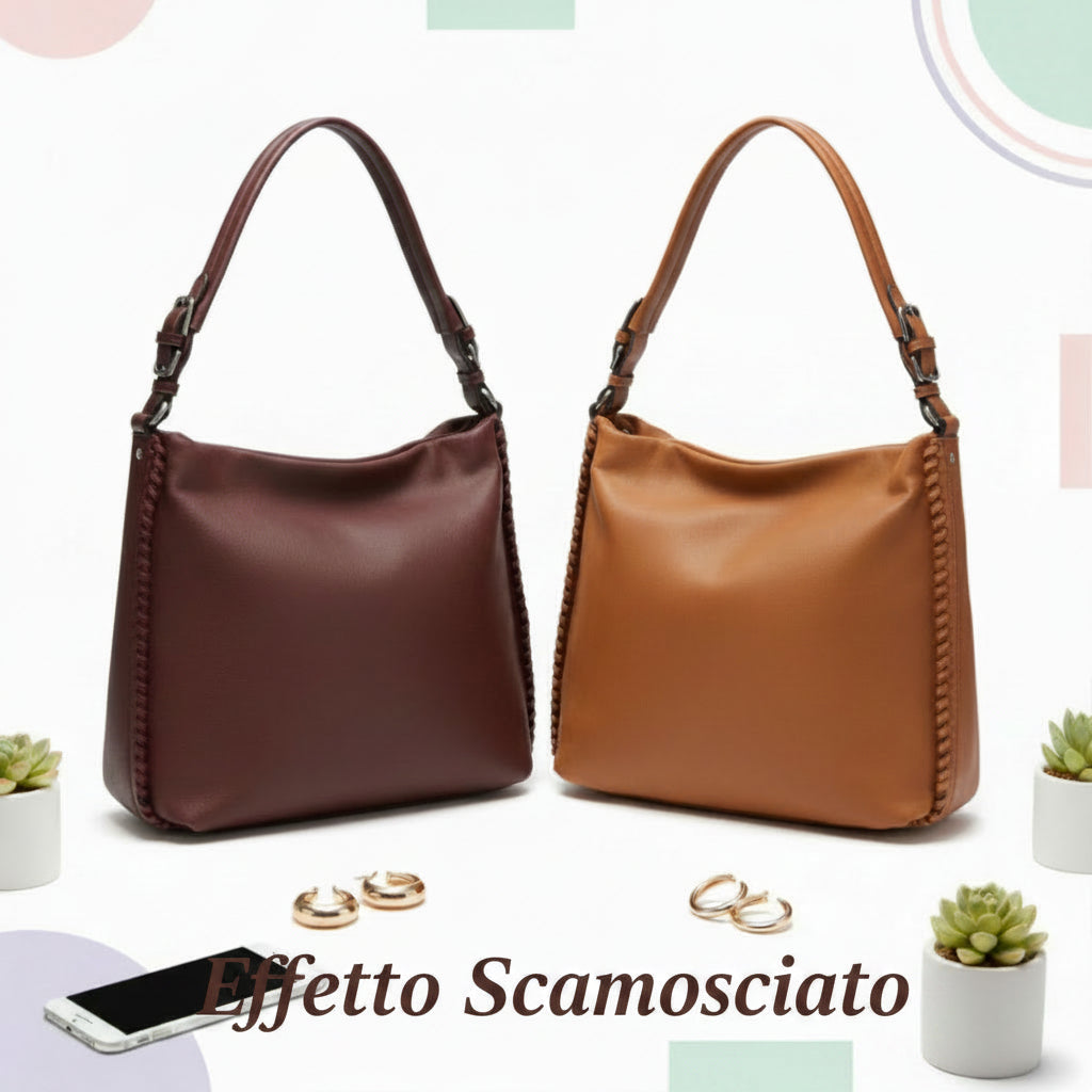 BORSA GRANDE EFFETTO SCAMOSCIATP - SUPER CAPIENTE