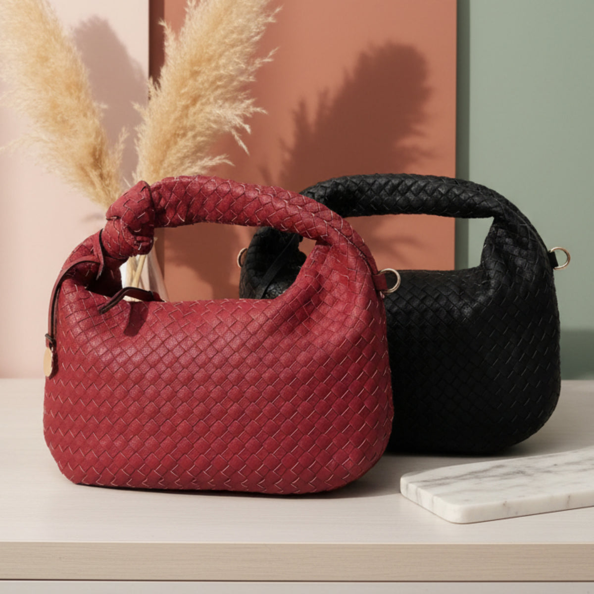 BORSA TRENDY CON NODO E MOTIVO INTRCCIAIO