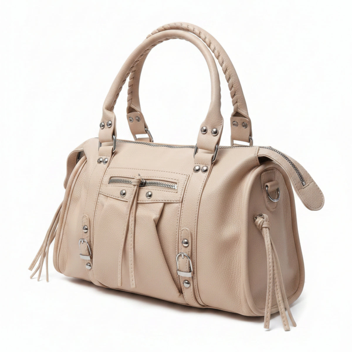 BORSA CITY BAG FLO BIG BEIGE E BIANCA - CAPIENTE E VERSATILE
