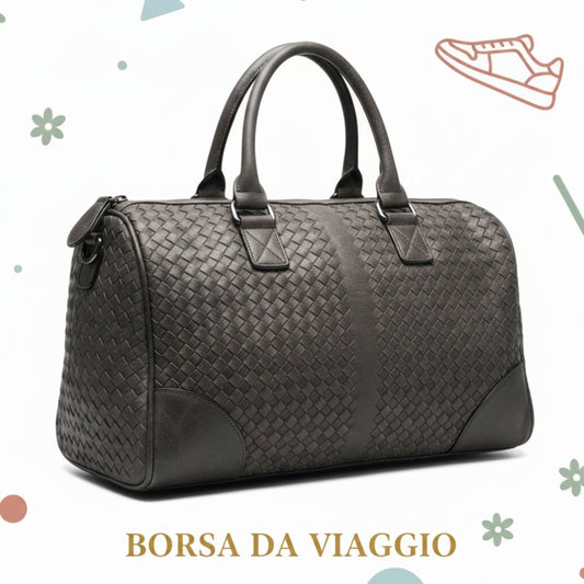 BORSA DA VIAGGIO A BAULETTO - INTRECCIATA E SUPER CHIC