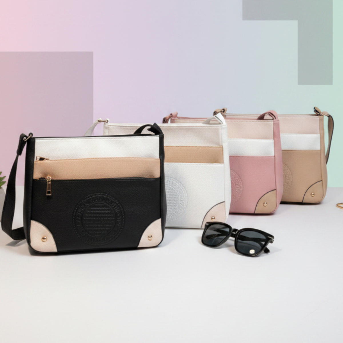BORSA TASCHE MULTIPLE CON ZIP COMODA E LEGGERA