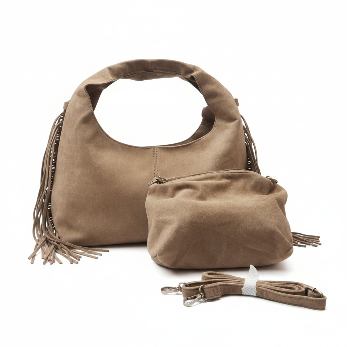 BORSA EFFETTO SCAMOSCIATO CON FRANGE
